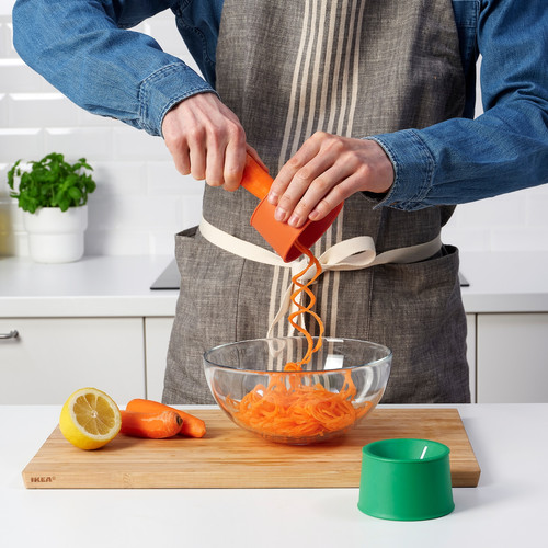 UPPFYLLD Vegetable slicer, set of 2, bright orange/bright green