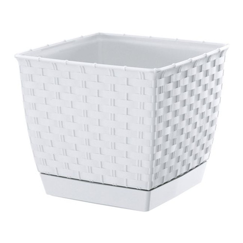 Plant Pot Ratolla Square 25 cm, white