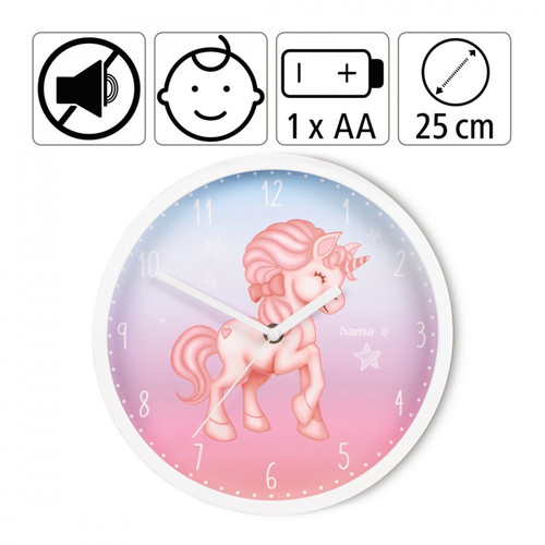 Hama Child Wall Clock Magical Unicorn