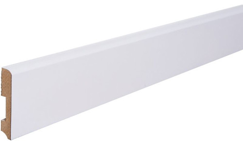 MDF Skirting Board Foge LB1 8 cm 2 m, semi-matt white