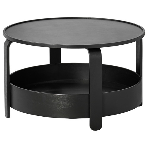 BORGEBY Coffee table, black, 70 cm