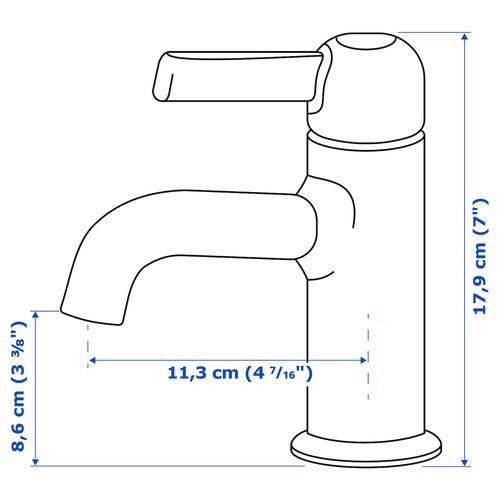 VOXNAN Wash-basin mixer tap, chrome-plated