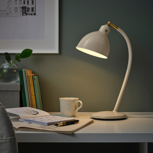 RÖDFLIK Desk lamp, light beige