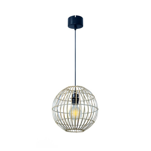 GoodHome Pendant Lamp Dacite 1 x 40W E27 28cm, light bamboo