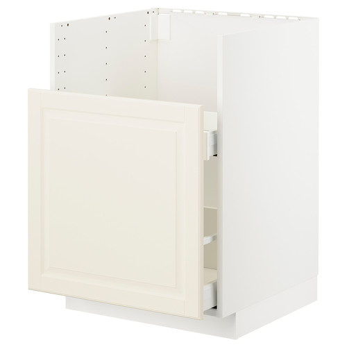 METOD Bc f BREDSJÖN snk/1 frnt/2 drws, white, Bodbyn off-white, 60x60 cm