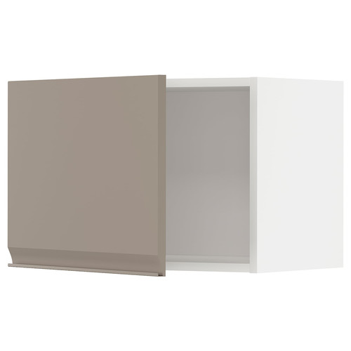 METOD Wall cabinet, white/Upplöv matt dark beige, 60x40 cm