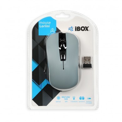 iBOX Lorini Pro Optical Wireless Mouse, black-grey