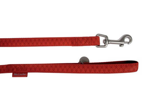 Zolux Dog Leash Mac Leather 20mm/1.2m, red