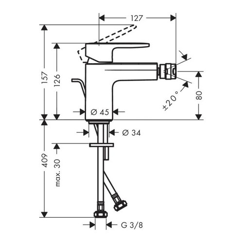 Hansgrohe Bidet Mixer Tap Blend, black