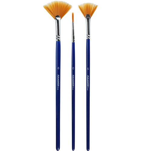 Flamingo Line Set of Paintbrushes Art Collection 3pcs