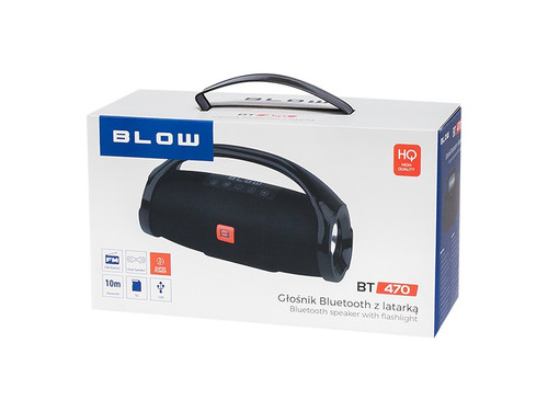 Blow Speaker with Flashlight BT-470, black