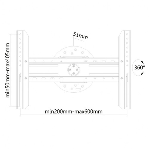 NewStar TV Wall Mount 37-75" 50kg LFD LED-WR100BLACK