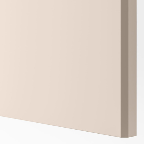 REINSVOLL Door with hinges, grey-beige, 50x229 cm