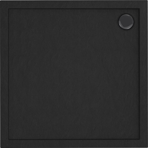 Acrylic Shower Tray Alta 80 x 4.5 cm, black