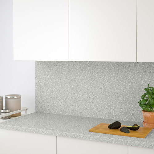 SÄLJAN Worktop, light grey mineral effect, laminate, 246x3.8 cm