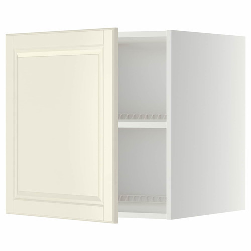 METOD Top cabinet for fridge/freezer, white/Bodbyn off-white, 60x60 cm