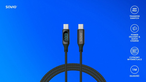 Savio Cable USB-C 100W CL-174