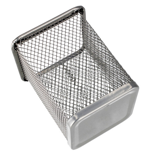 Desktop Pen Holder, metal, silver