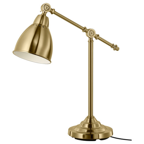 BAROMETER Work lamp, brass-colour