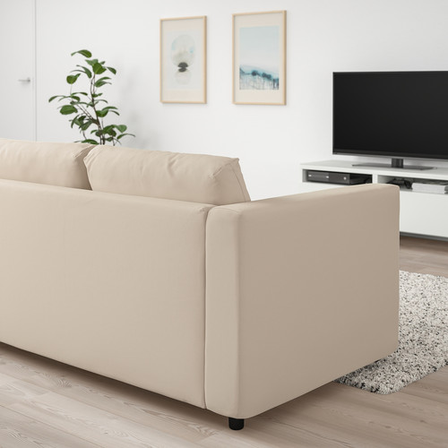 VIMLE 3-seat sofa-bed, Hallarp beige