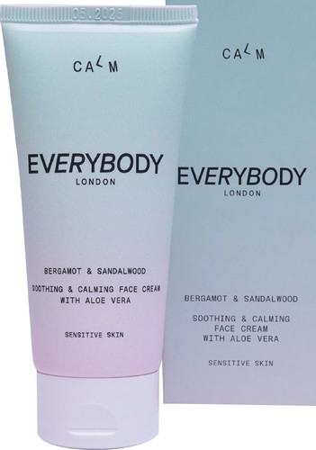 EVERYBODY Calm Soothing Face Cream Sensitive Skin Bergamot & Sandalwood 96% Natural 50ml