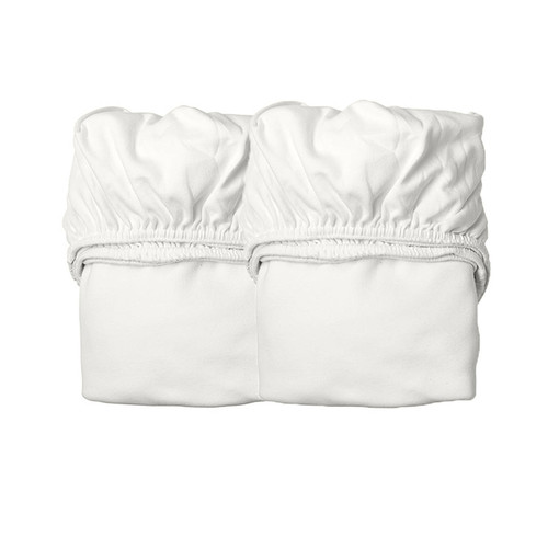 LEANDER Sheet for cradle 2 pcs, snow