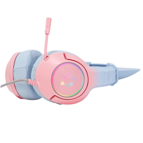 Onikuma Headset Headphones K9 7.1, pink-blue