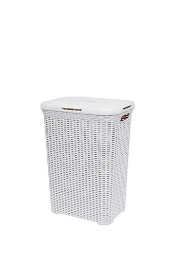 Curver Laundry Basket Natural Style 60l, off-white