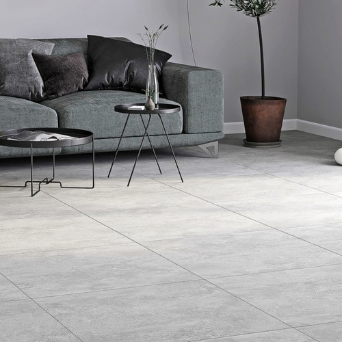 Gres Floor Tile Kancoun GoodHome 59.8 x 59.8 cm, light grey, indoor/outdoor, 1.07 sqm