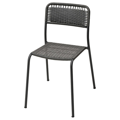 VIHOLMEN Chair, outdoor, dark grey