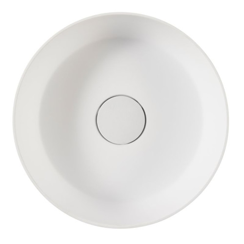 GoodHome Resin Round Counter-mounted Basin Apanas 40 x 40 cm, white