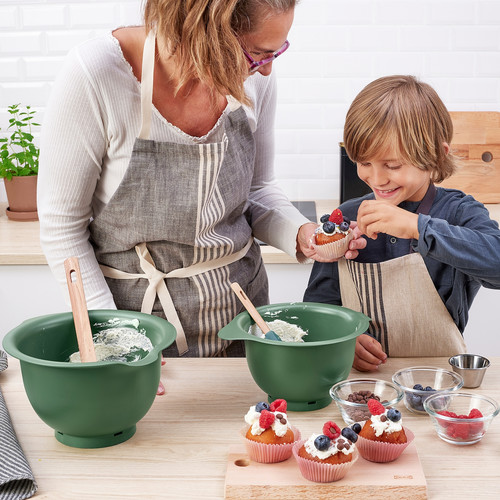 VISPAD Mixing bowl, set of 2, dark green, 2 pack