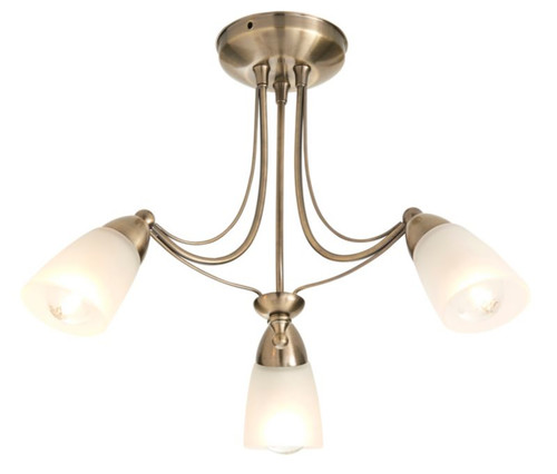 Ceiling Light Colours Trivia 3 x 40W E14, antique brass