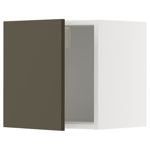 METOD Wall cabinet, white/Havstorp brown-beige, 40x40 cm