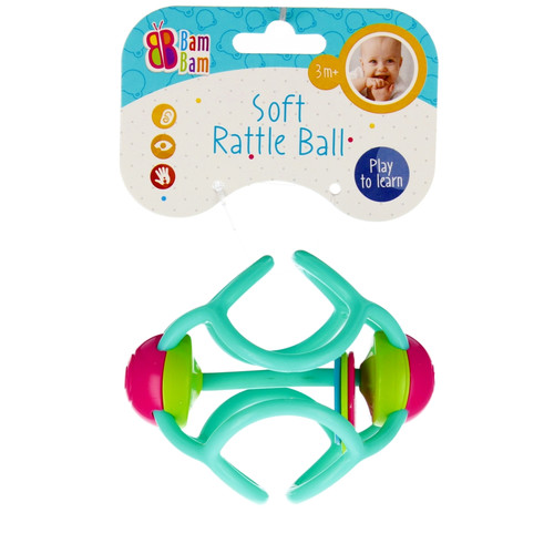 Bam Bam Soft Rattle Ball 3m+