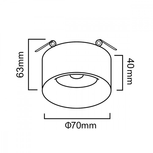 MacLean Spot Ceiling Luminaire MCE457WG