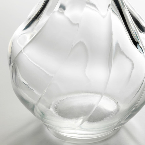 VILJESTARK Vase, clear glass, 17 cm