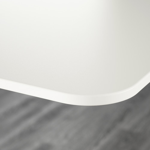 BEKANT Desk sit/stand, white, black, 160x80 cm