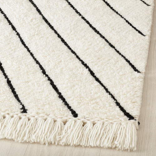 SÄNDNING Rug, high pile, white, 170x240 cm