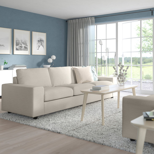 VIMLE 3-seat sofa, with wide armrests/Gunnared beige