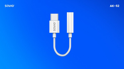 Savio Adapter Cable AK-52 USB-C - Mini Jack 3,5 mm for Samsung