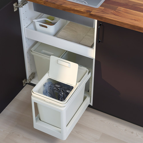 HÅLLBAR Pull-out frame for waste sorting, light grey