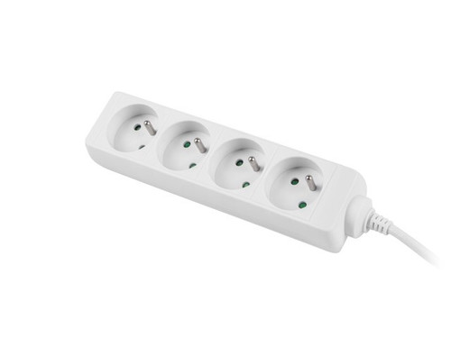 Lanberg Power Strip 4xFR, full CU, 1.5m, white