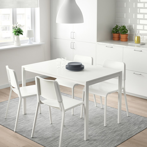 MELLTORP Table, white, 125x75 cm