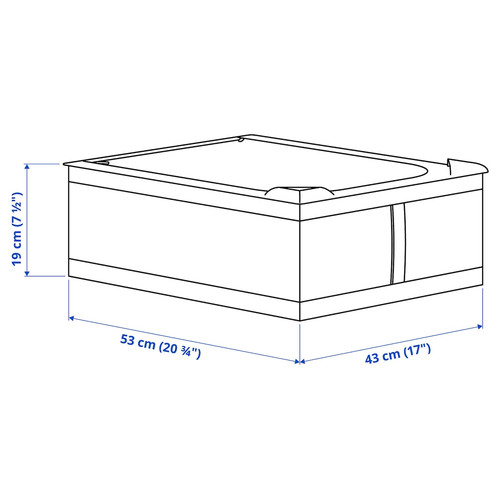 SKUBB Storage case, white, 43x53x19 cm