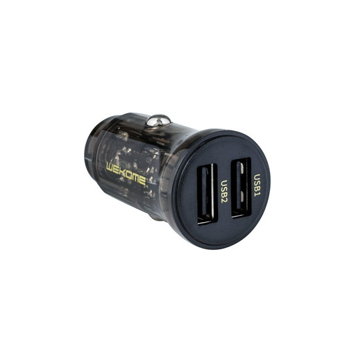 WEKOME Car Charger 2xUSB-A Fast Charging 15W, black