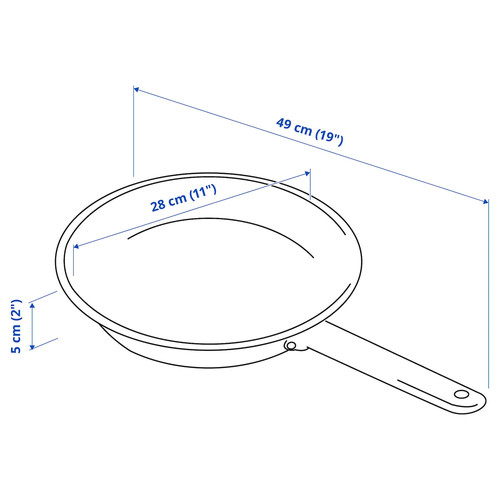 IKEA 365+ Frying pan, stainless steel/non-stick coating, 28 cm