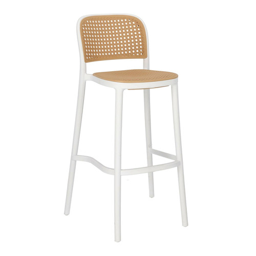 Bar Stool with Backrest Antonio, white