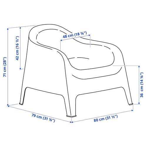 SKARPÖ Armchair, outdoor, beige