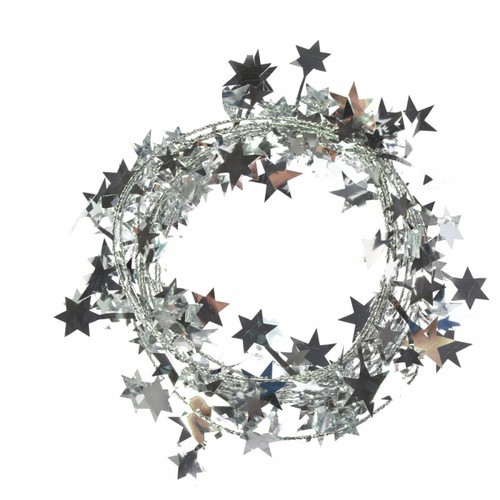 Christmas Garland Stars 270cm, silver